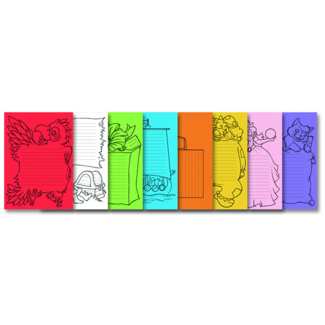 Vlechtpapierset Folia A4 8 designs 24vel inclusief vlechtstroken