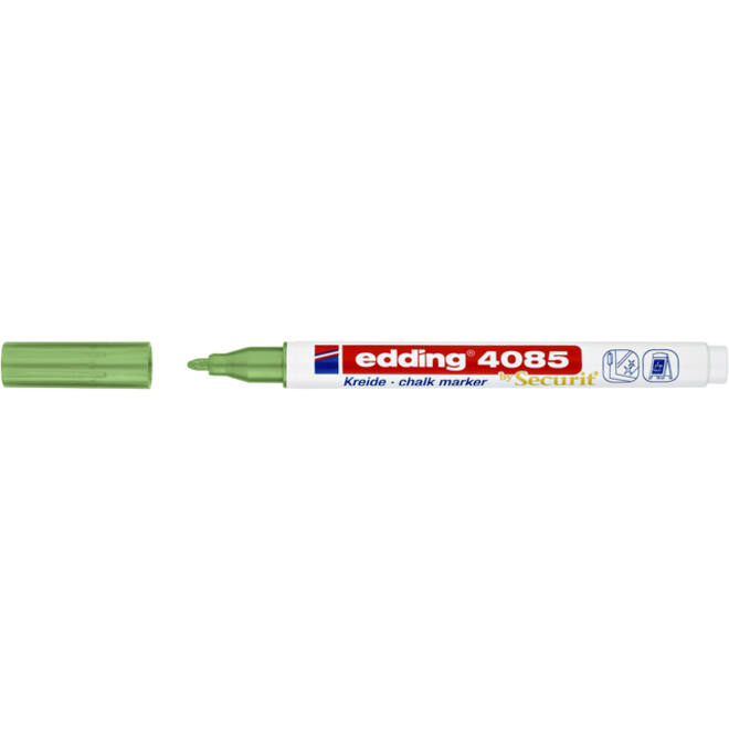 Krijtstift edding 4085 by Securit rond 1-2mm metallic groen