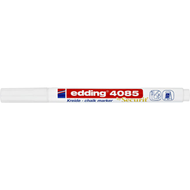 Krijtstift edding 4085 by Securit rond 1-2mm wit