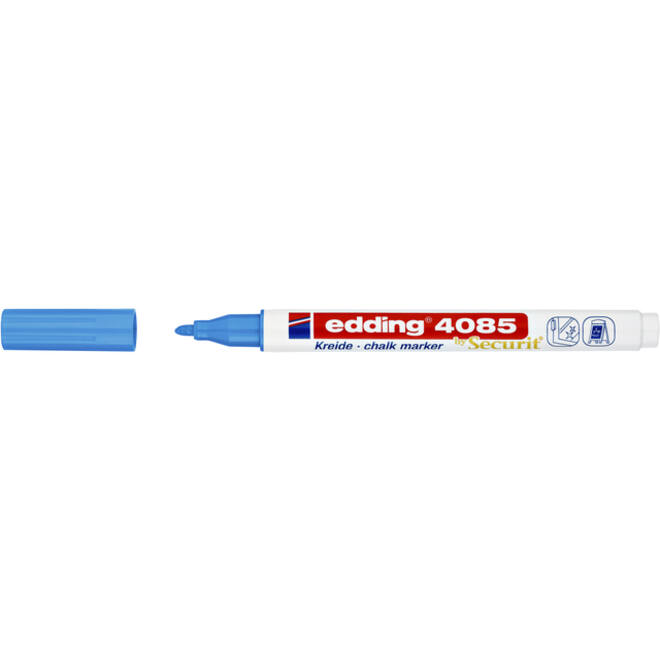 Krijtstift edding 4085 by Securit rond 1-2mm lichtblauw