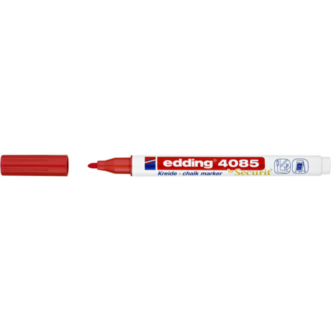 Krijtstift edding 4085 by Securit rond 1-2mm rood