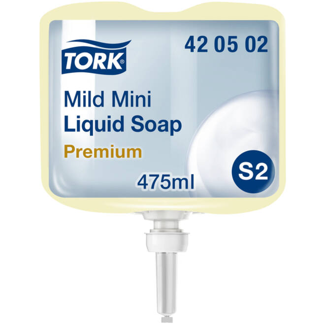 Handzeep Tork S2 vloeibaar huidvriendelijk geparfumeerd lichtgeel 475ml 420502