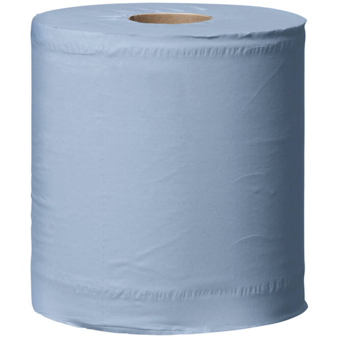 Poetspapier Tork Wiping Plus M2 Centerfeed 2-laags 157m blauw 128207