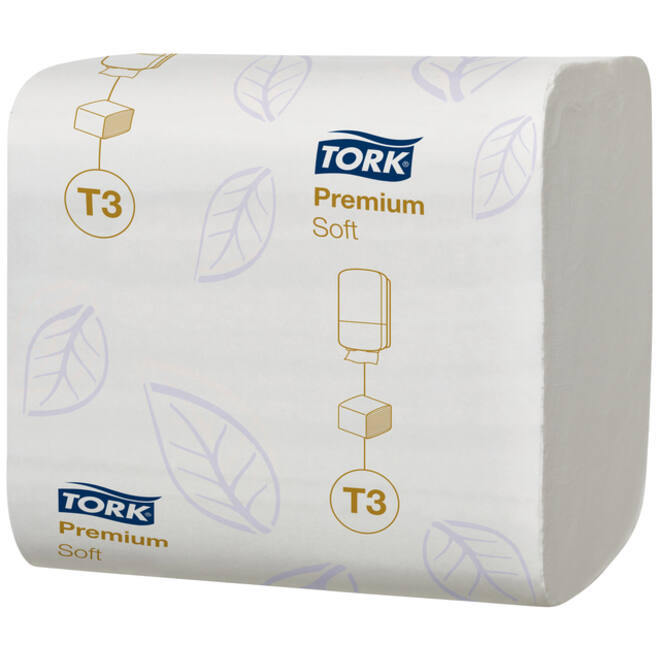 Toiletpapier Tork T3 gevouwen Premium Soft 2-laags 30x252vel 114273