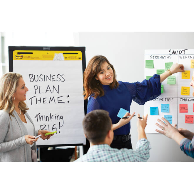 Memoblok Post-it 654 Super Sticky 76x76mm 21+3 gratis assorti