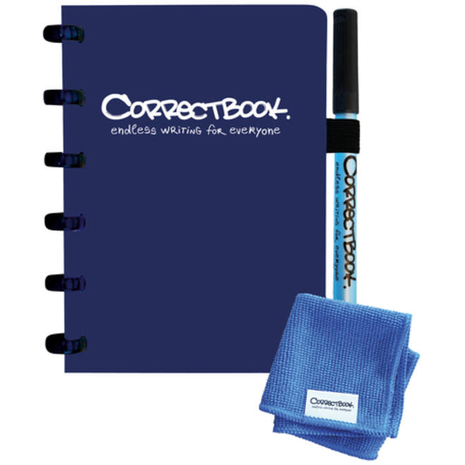 Notitieboek Correctbook A6 lijn 40blz midnight blue