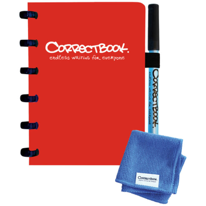 Notitieboek Correctbook A6 lijn 40blz horizon red