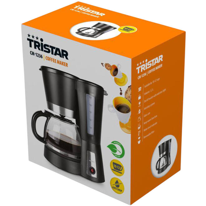 Koffiezetter Tristar CM-1236 1,2L 900W zwart