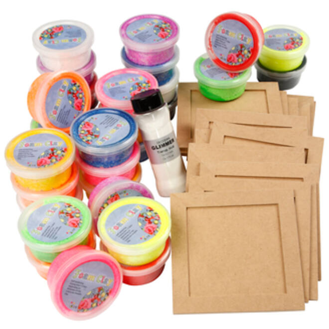 Klei Foam Clay basic 10 x 35gr 10 kleuren
