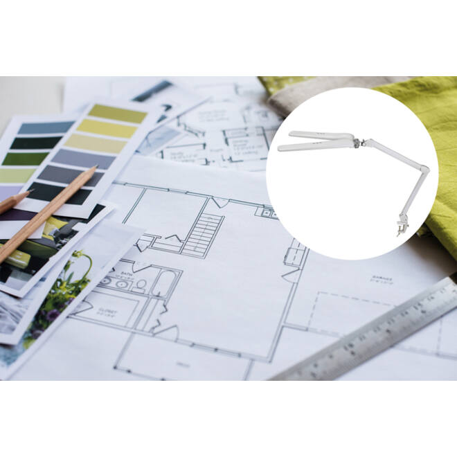 Werkpleklamp MAUL Craft duo LED tafelklem dimbaar wit