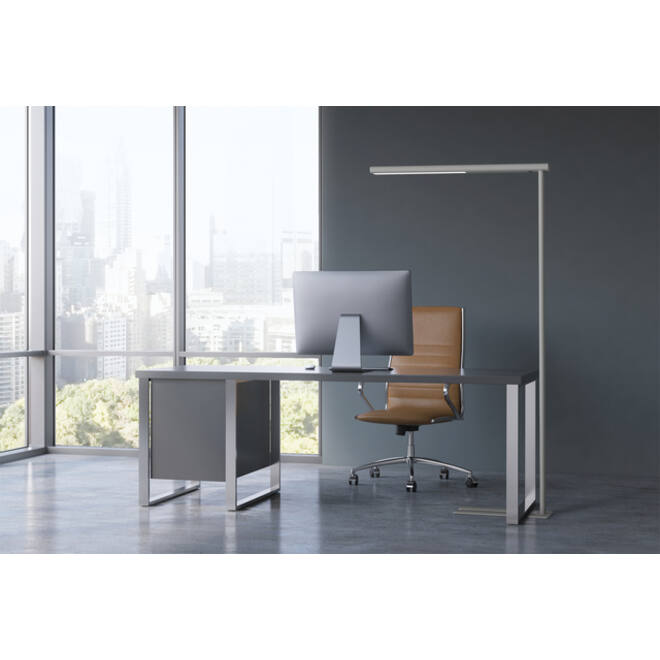 Vloerlamp MAUL Jet LED hoog 195cm aluminium