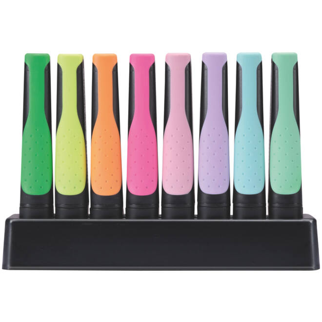 Markeerstift STABILO GREEN BOSS 6070/8 pastel assorti deskset à 8 stuks