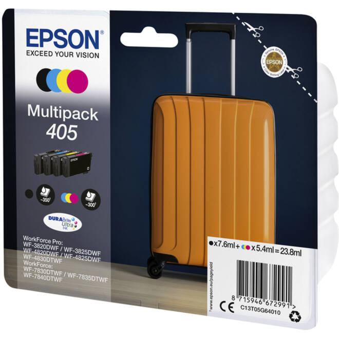 Inktcartridge Epson 405 T05G64 zwart + 3 kleuren