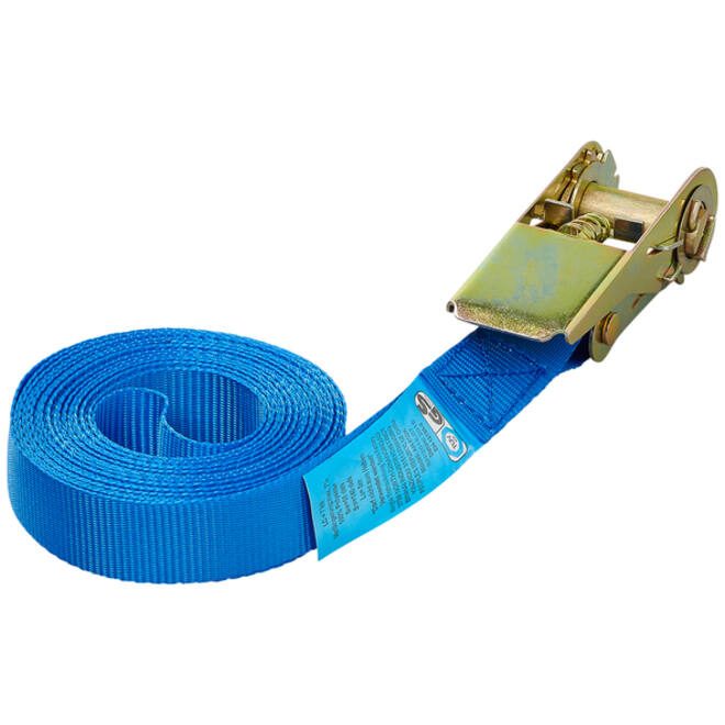 Spanband ProPlus blauw met ratel 5m
