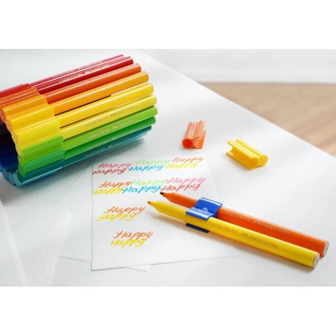 Kleurstift Faber-Castell Connector assorti koffer à 60 stuks