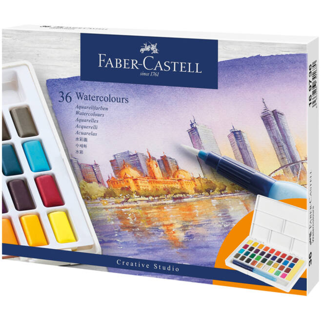 Waterverf Faber-Castell assorti palet à 36 stuks