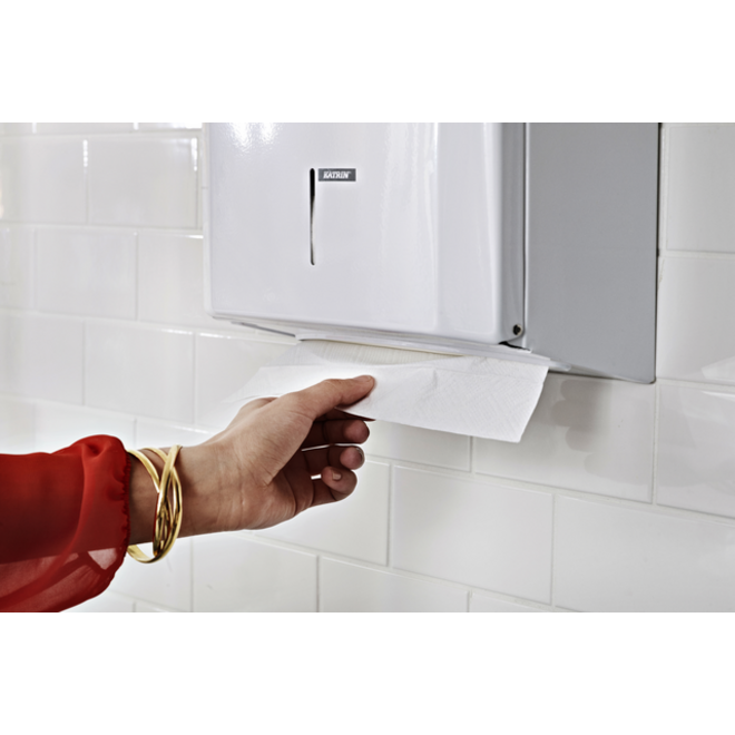 Dispenser Katrin 988113 vouwhanddoeken metaal wit