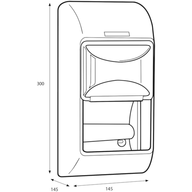 Dispenser Katrin 92384 toiletpapier standaard wit