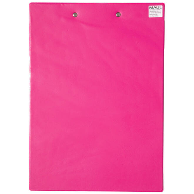 Klembord MAUL A4 staand PVC neon roze