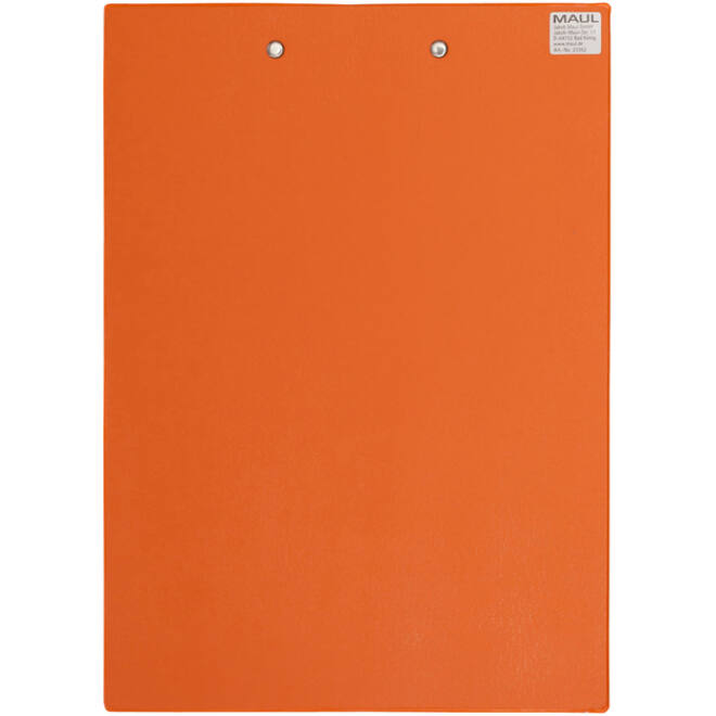 Klembord MAUL A4 staand PVC neon oranje