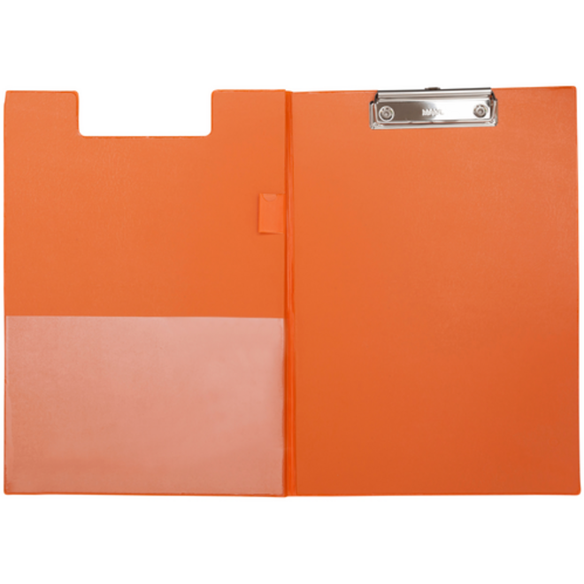 Klembordmap MAUL A4 staand met penlus PVC neon oranje