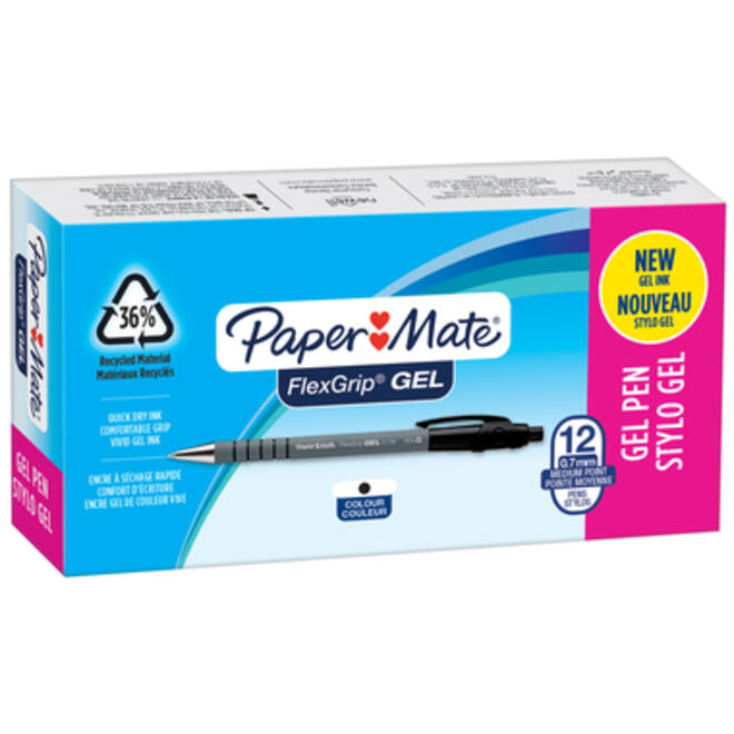 Gelschrijver Paper Mate FlexGrip medium zwart