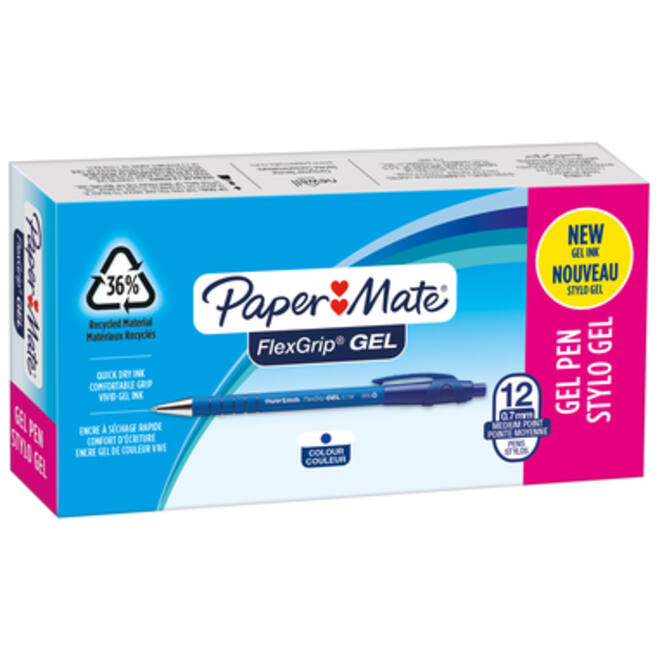 Gelschrijver Paper Mate FlexGrip medium blauw