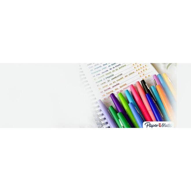 Fineliner Paper Mate Flair Metallic medium blister à 6 stuks