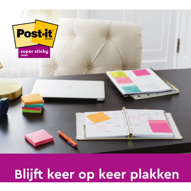 Memoblok Post-it 655 127x76mm assorti 16 stuks