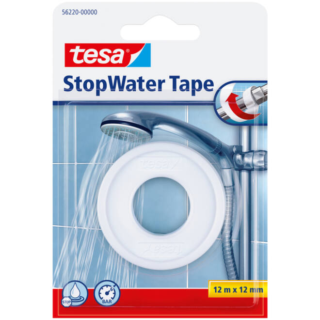 Reparatietape tesa® StopWater 12mx12mm wit