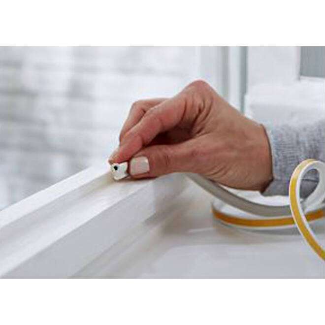 Tochtstrip Tesamoll® P-profiel rubber 6mx9mm wit