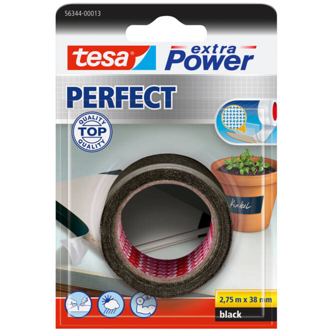Reparatietape tesa® extra Power Perfect 2.75mx38mm zwart