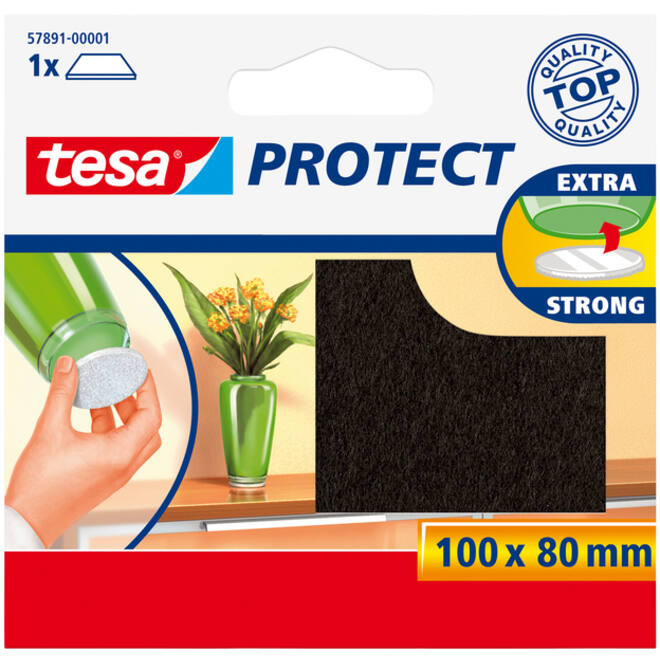 Beschermvilt tesa® Protect anti-kras 80x100mm bruin