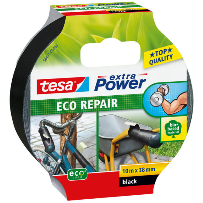 Reparatietape tesa® extra Power ECO 10mx38mm zwart