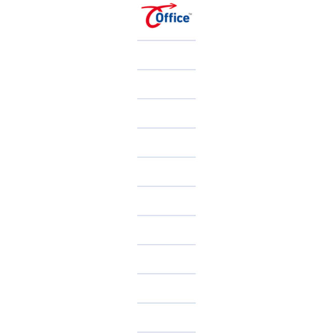 Rugetiket Office smal insteek wit 50pcs