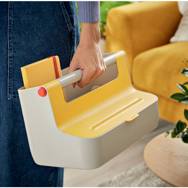 Opbergbox Leitz Cosy draagbaar kunststof geel