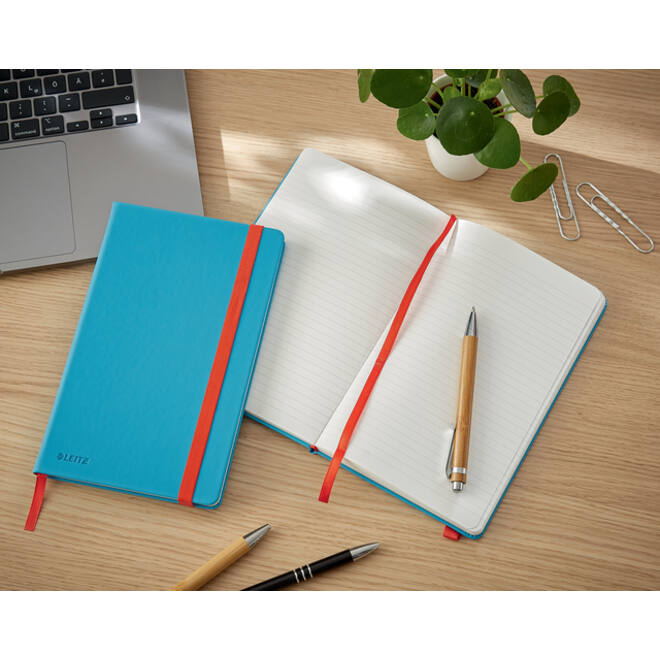 Notitieboek Leitz Cosy B5 160blz 100gr lijn blauw