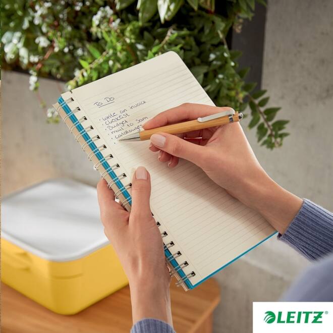 Notitieboek Leitz Cosy B5 160blz 100gr spiraal lijn blauw