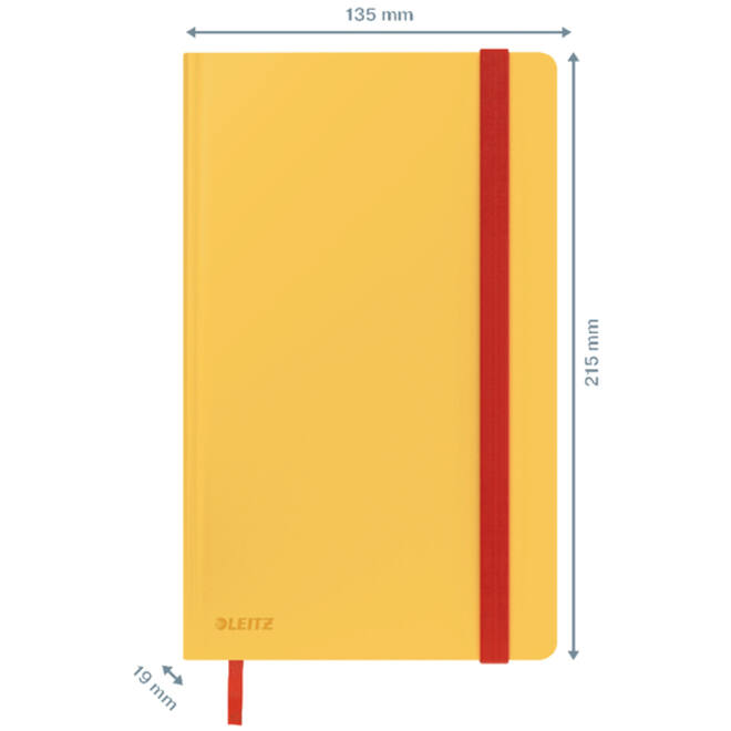 Notitieboek Leitz Cosy A5 160blz 100gr lijn geel