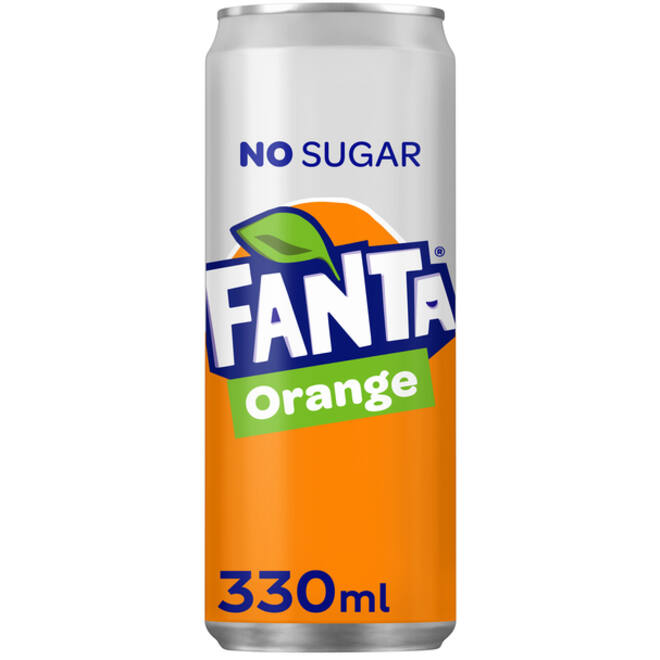 Frisdrank Fanta orange zero blik 330ml