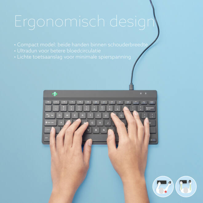 Toetsenbord R-Go Ergonomisch Compact Break QWERTY