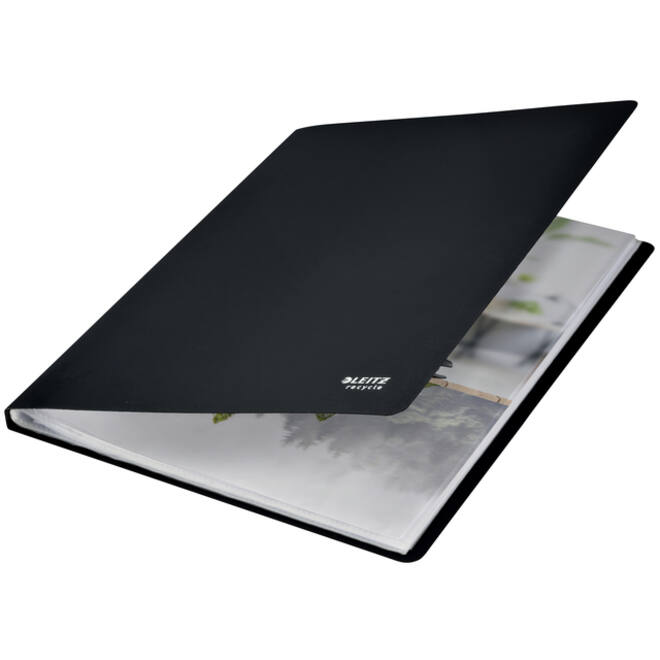 Showmap Leitz Recycle A4 40-tassen gerecycled PP zwart