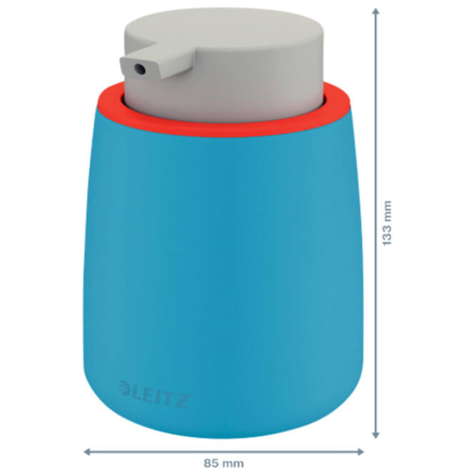 Handzeepdispenser Leitz Cosy voor handzeep 300ml blauw