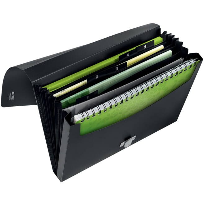 Projectmap Leitz Recycle A4 5-vaks PP zwart