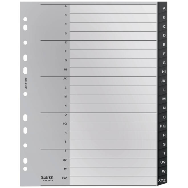 Tabblad Leitz Recycle A4 11-gaats A-Z extra breed PP
