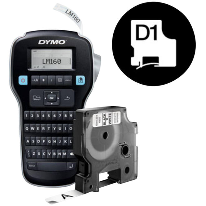 Labelprinter Dymo LabelManager 160 draagbaar azerty 12mm zwart valuepack