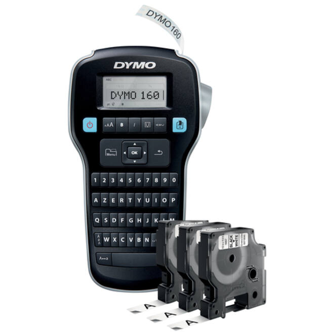 Labelprinter Dymo LabelManager 160 draagbaar azerty 12mm zwart valuepack