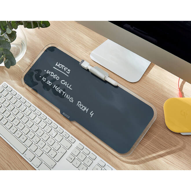 Glas Desktop Pad Leitz Cosy grijs