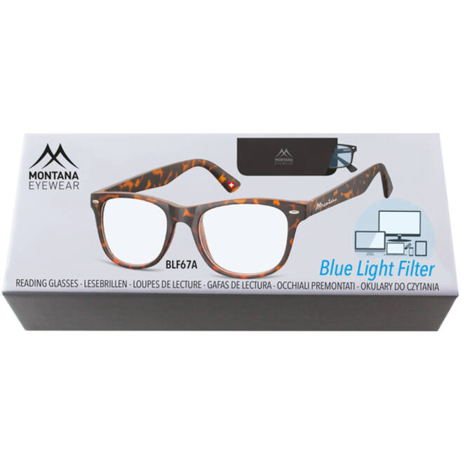 Leesbril Montana blue light filter +3.00 dpt turtle