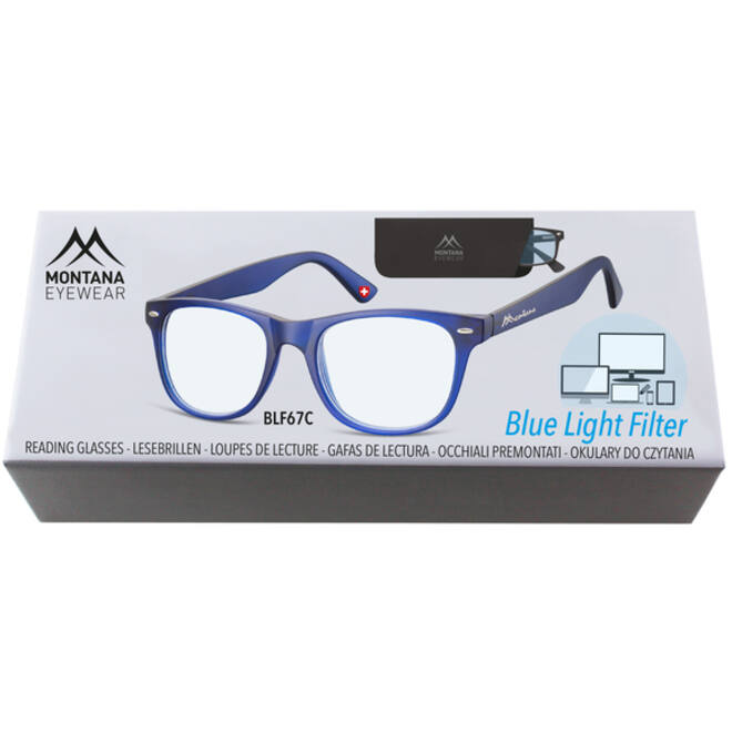 Leesbril Montana +2.00 dtp blue light filter +2.00 blauw